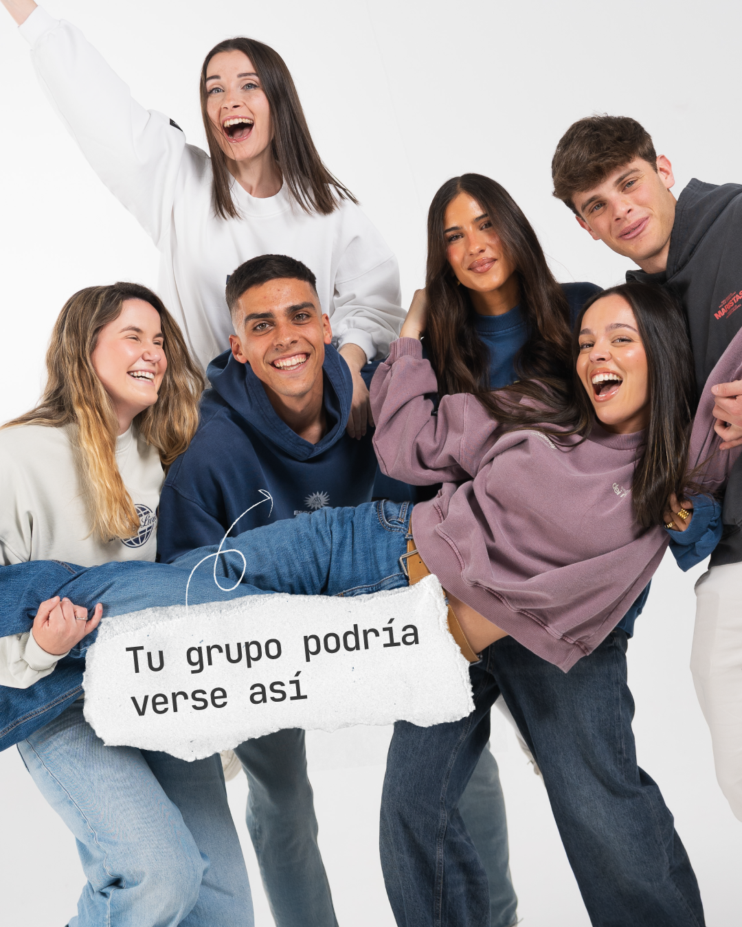 Grupo con sudaderas Customly